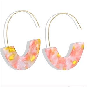 Jewelry - Pink and Peach Acrylic Earrings Jewelry - Pink and Peach Acrylic Earrings